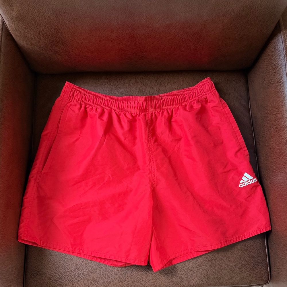 Adidas Bright Red Sports Swim Shorts